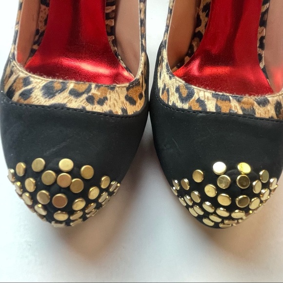 Frederick’s Cheetah Print Platform Stripper Heels Size 7.5 - Picture 3 of 12